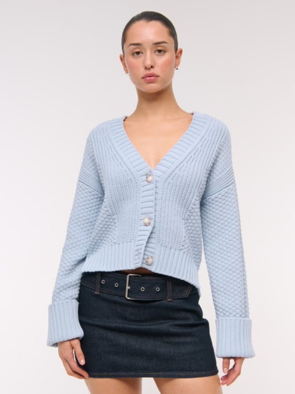 Abercrombie & Fitch The A&F Cameron Seed Stitch Cardigan